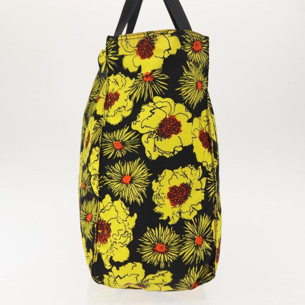 PRADA Tote Bag Nylon Yellow Silver Auth 146333 - Picture 4 of 16